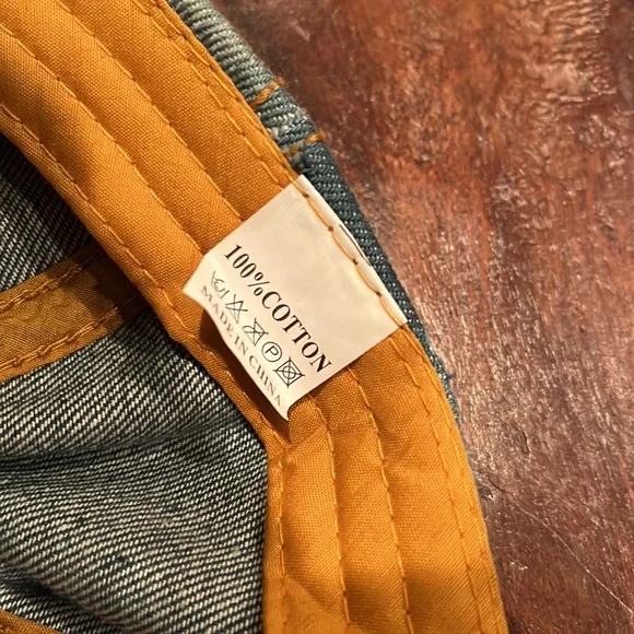 USA Ball Cap Hat stone flash bling Denim sequence Adult one size strap back vntg - Picture 11 of 12